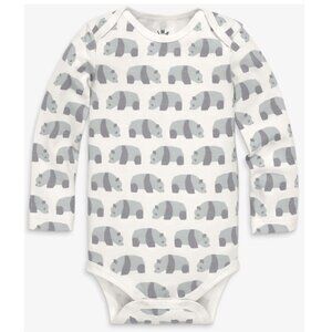 Primary Panda Print Long Sleeve Onesie - 12-18 months
